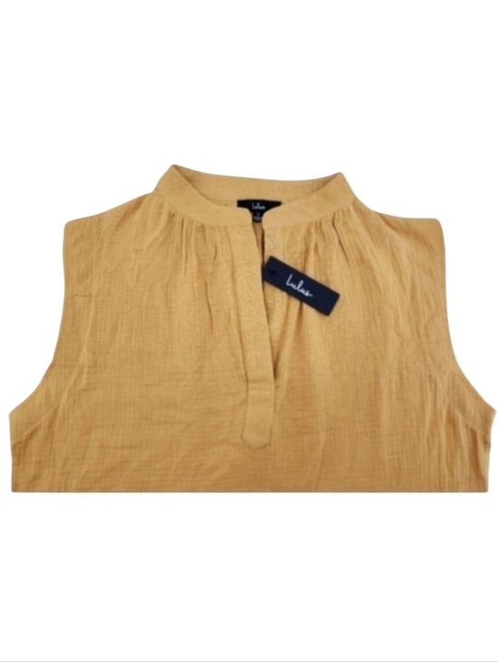 Lulus Tops - Lulus Oversized Cropped Gauze Tank Top Women's Size Small Mustard Yellow